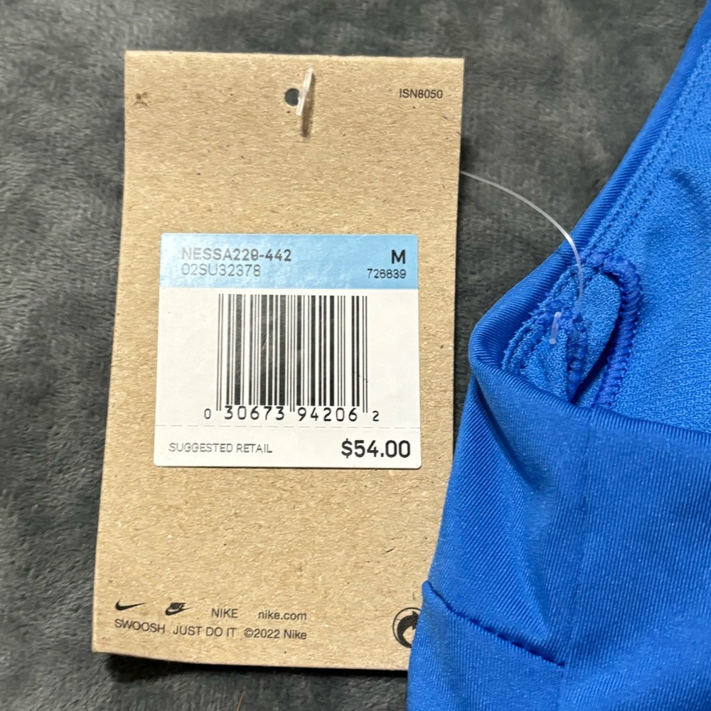 🍎NWT Nike Women Essential Scoop Neck Midkini Hyper Royal - Picture 7 of 7